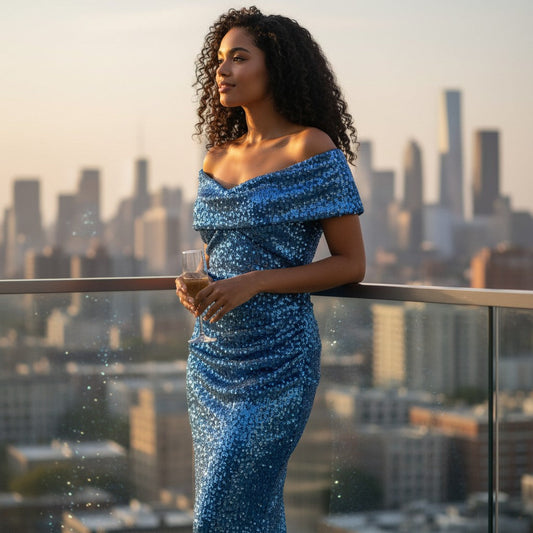 Dazzling Sequin Evening Dress - Shine Bright Like a Disco Ball