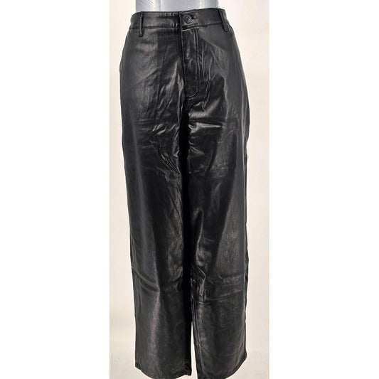 Sleek Women's Faux Leather Pants - Channel Your Inner Rockstar