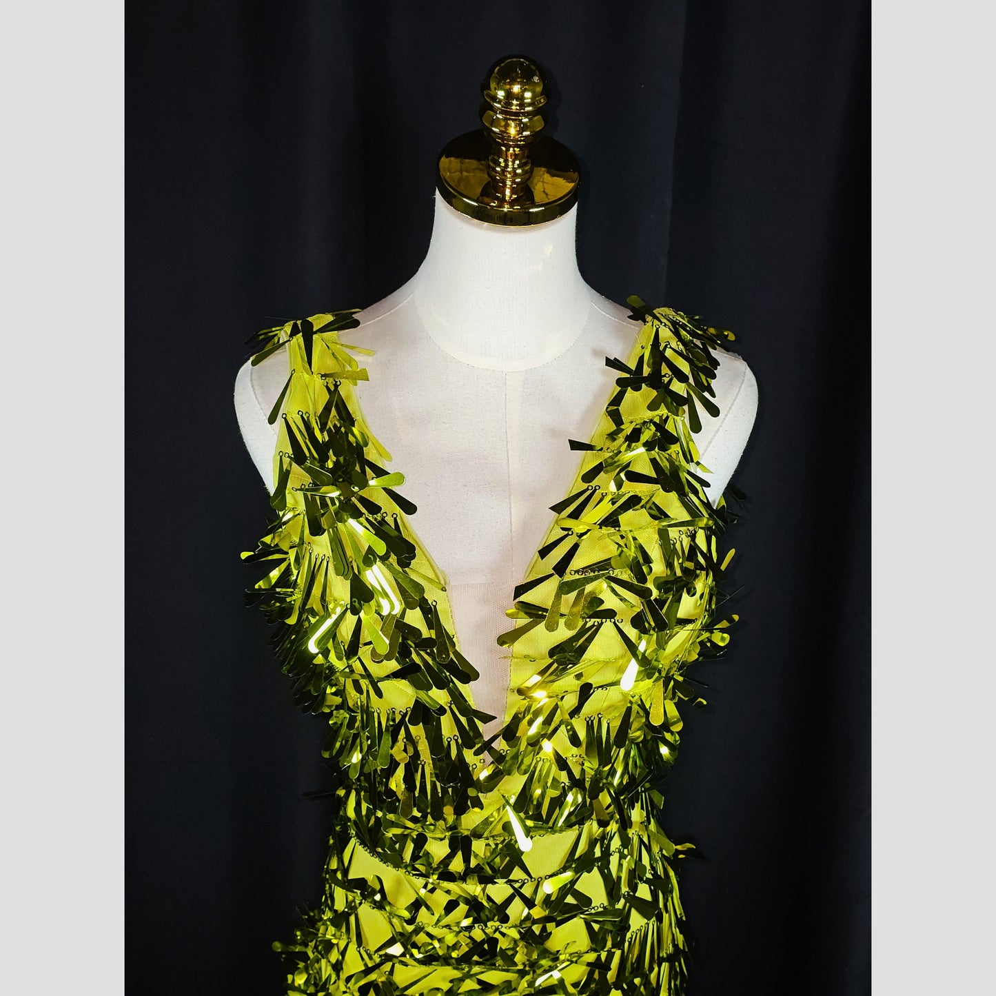 Disco Inferno Glamour Gown: Shine Bright Like a Neon Light