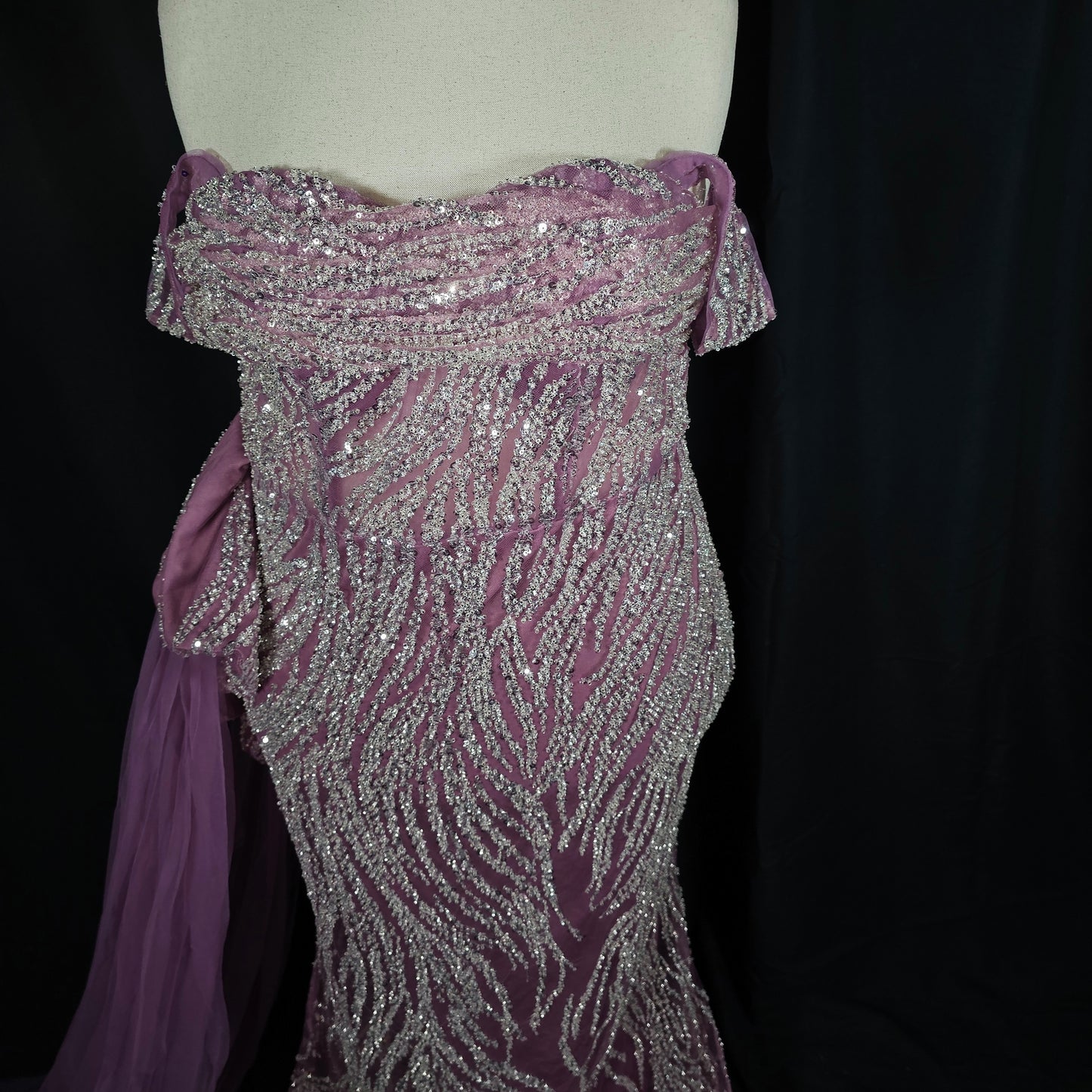 Glimmering Orchid Dream Evening Gown