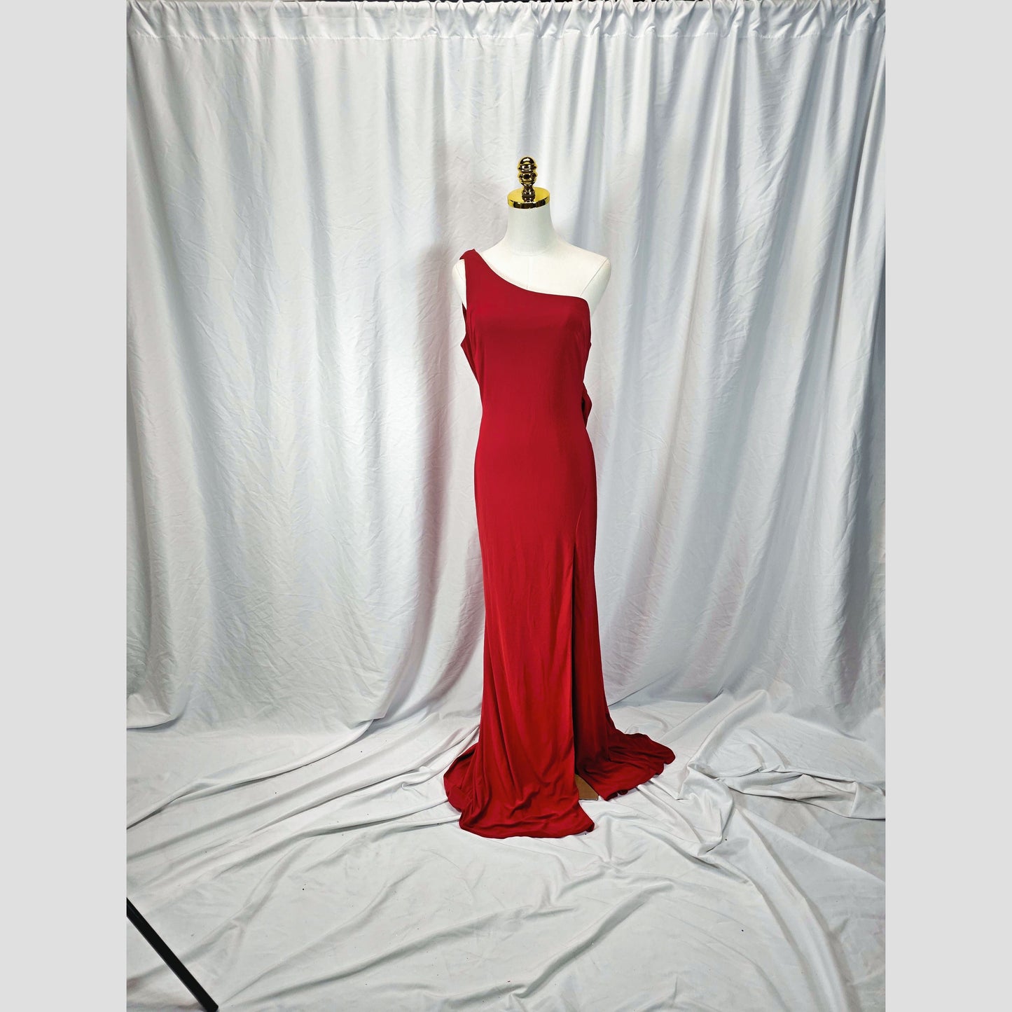 Dramatic Scarlet Backless Gown: Unleash Your Inner Diva