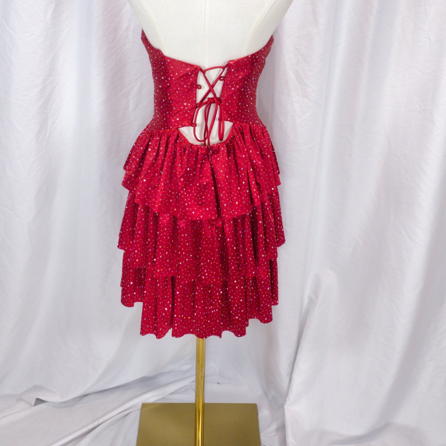 Fiery Red Cutout Ruffle Dress - Dazzle the Night Away