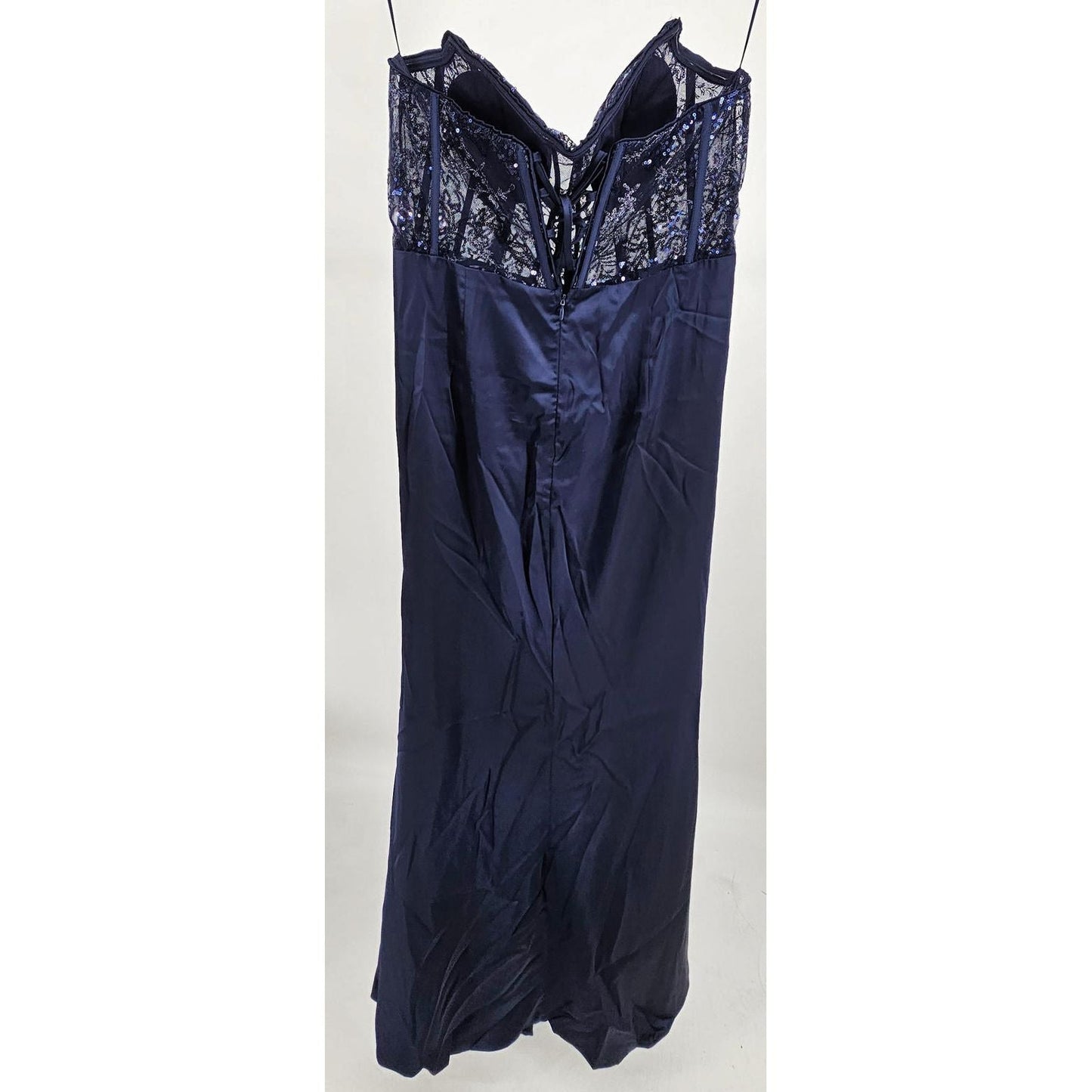 Sassy Evening Dress with Lace Bustier