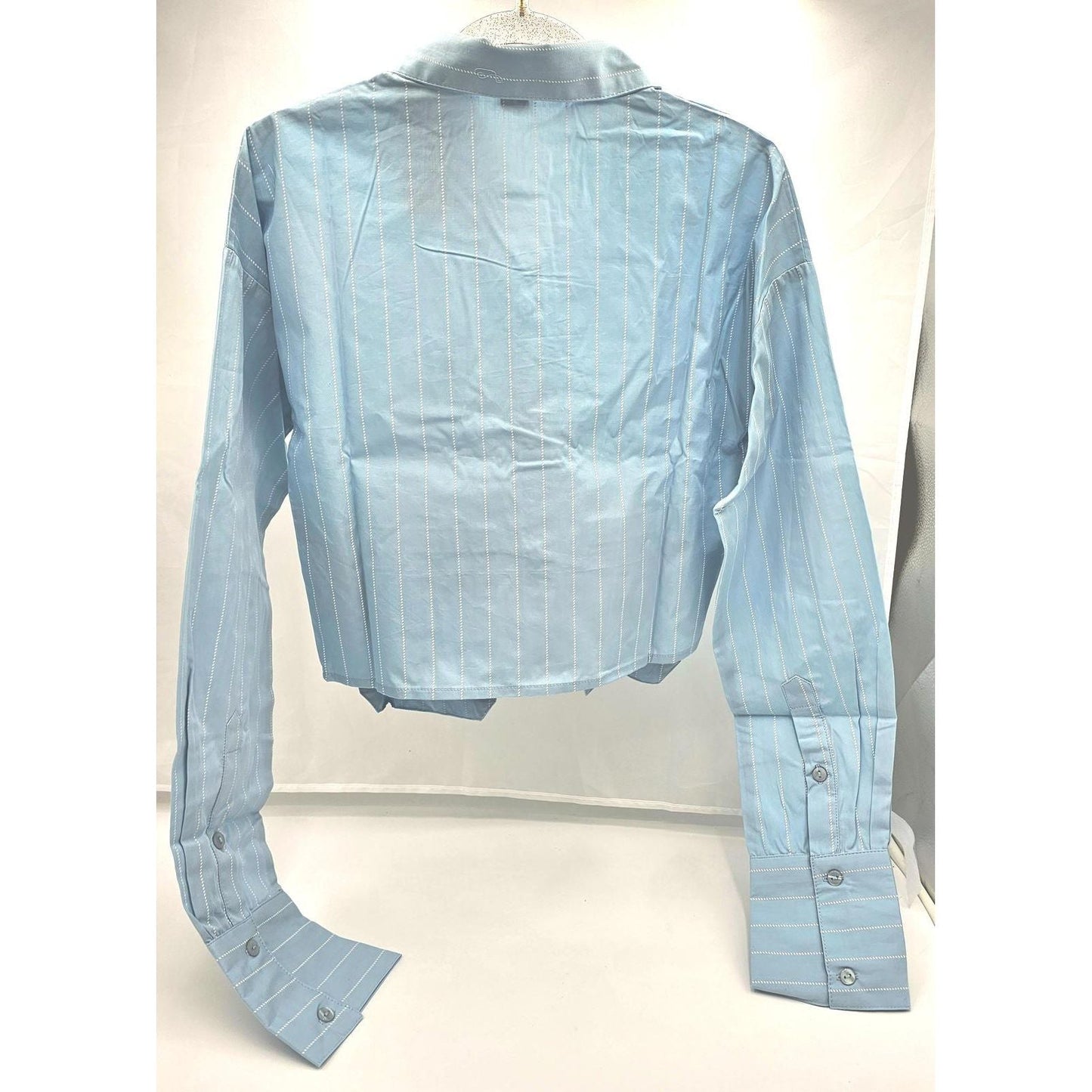 Pinstripe Crop Shirt - Because Who Needs Full Length?