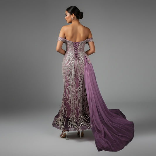 Glimmering Orchid Dream Evening Gown