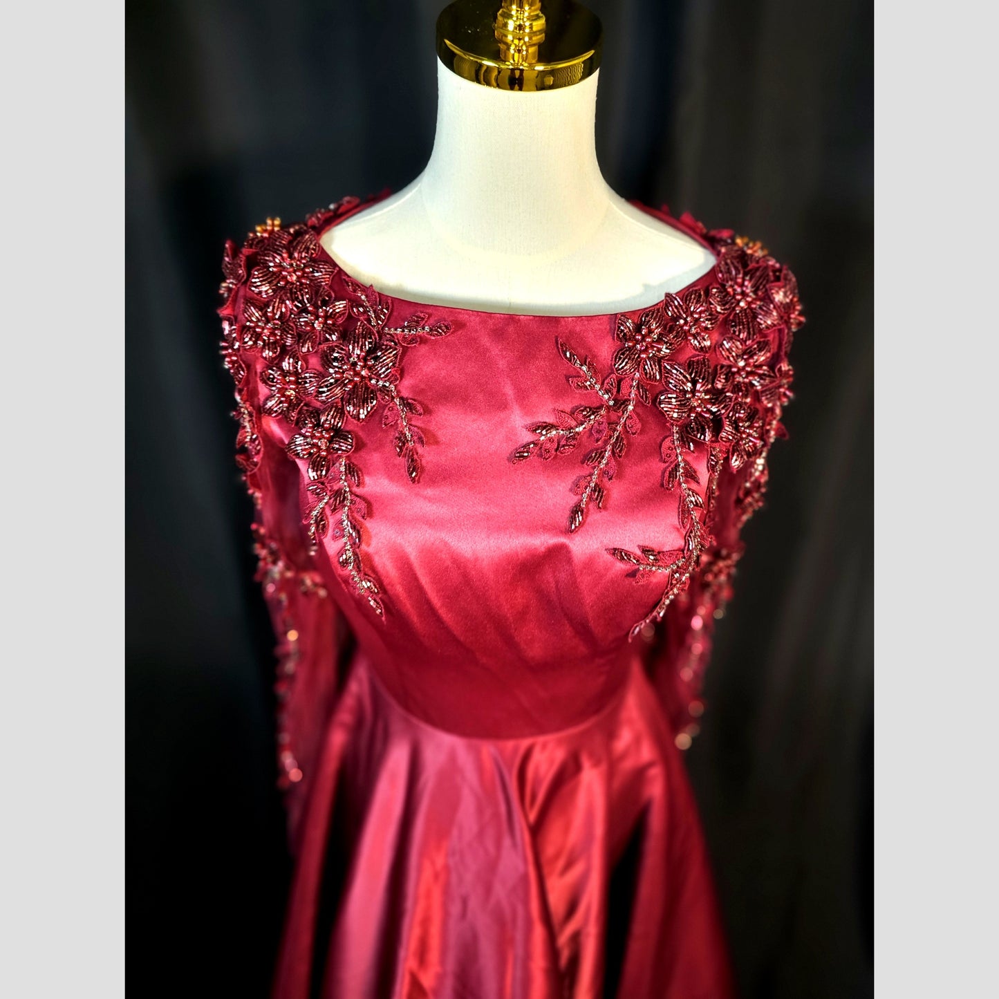 Garnet Gown: A Slice of Glamour with a Side of Drama