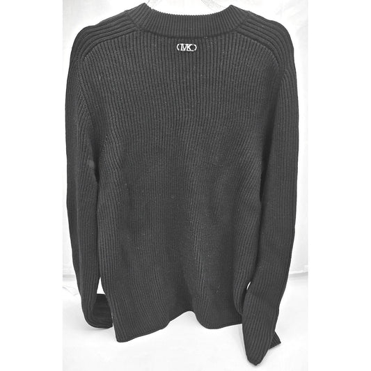 Michael Kors Cozy Black Ribbed Sweater - Winter's Best Friend/XS