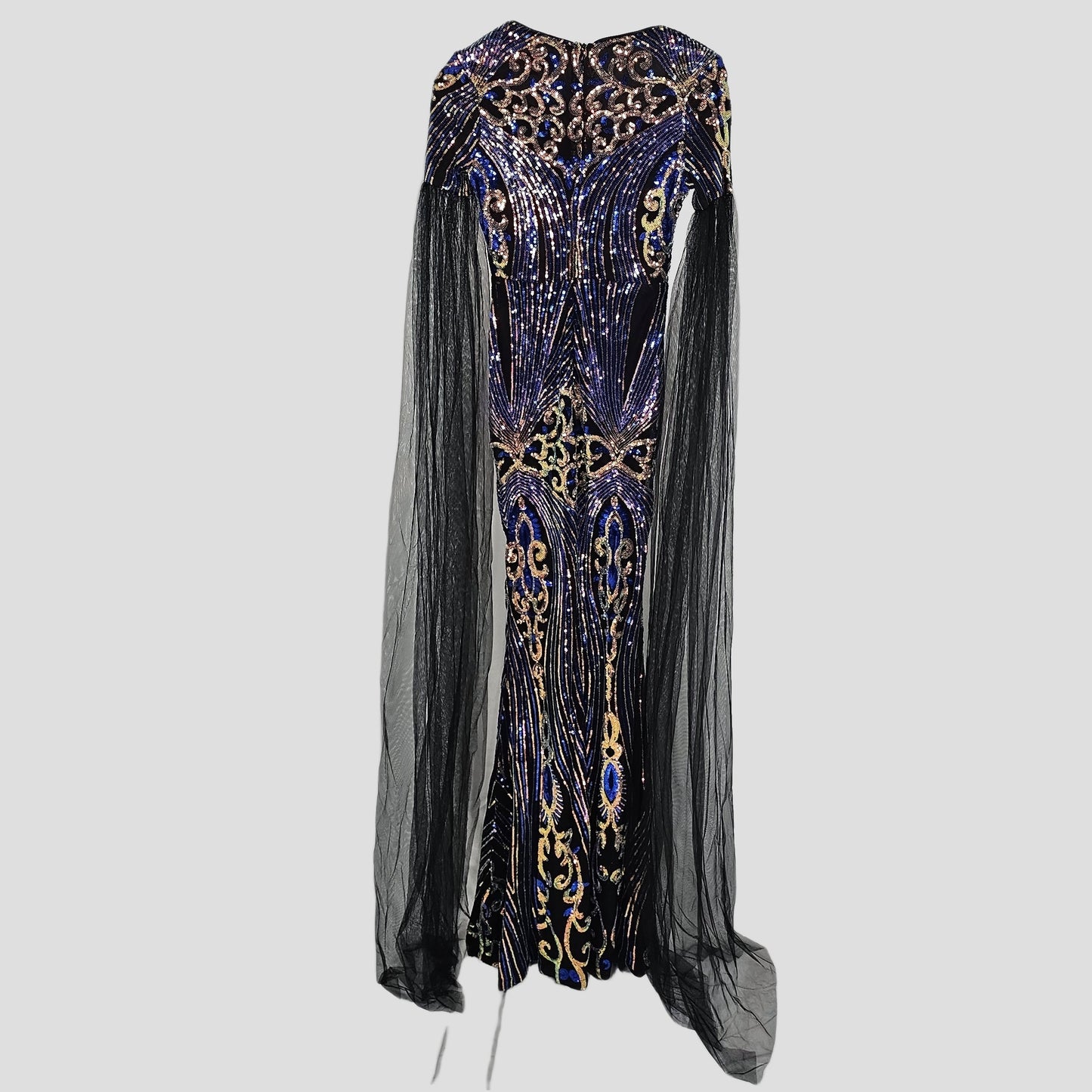 Celestial Glamour: Evening Gown with Mystical Flow