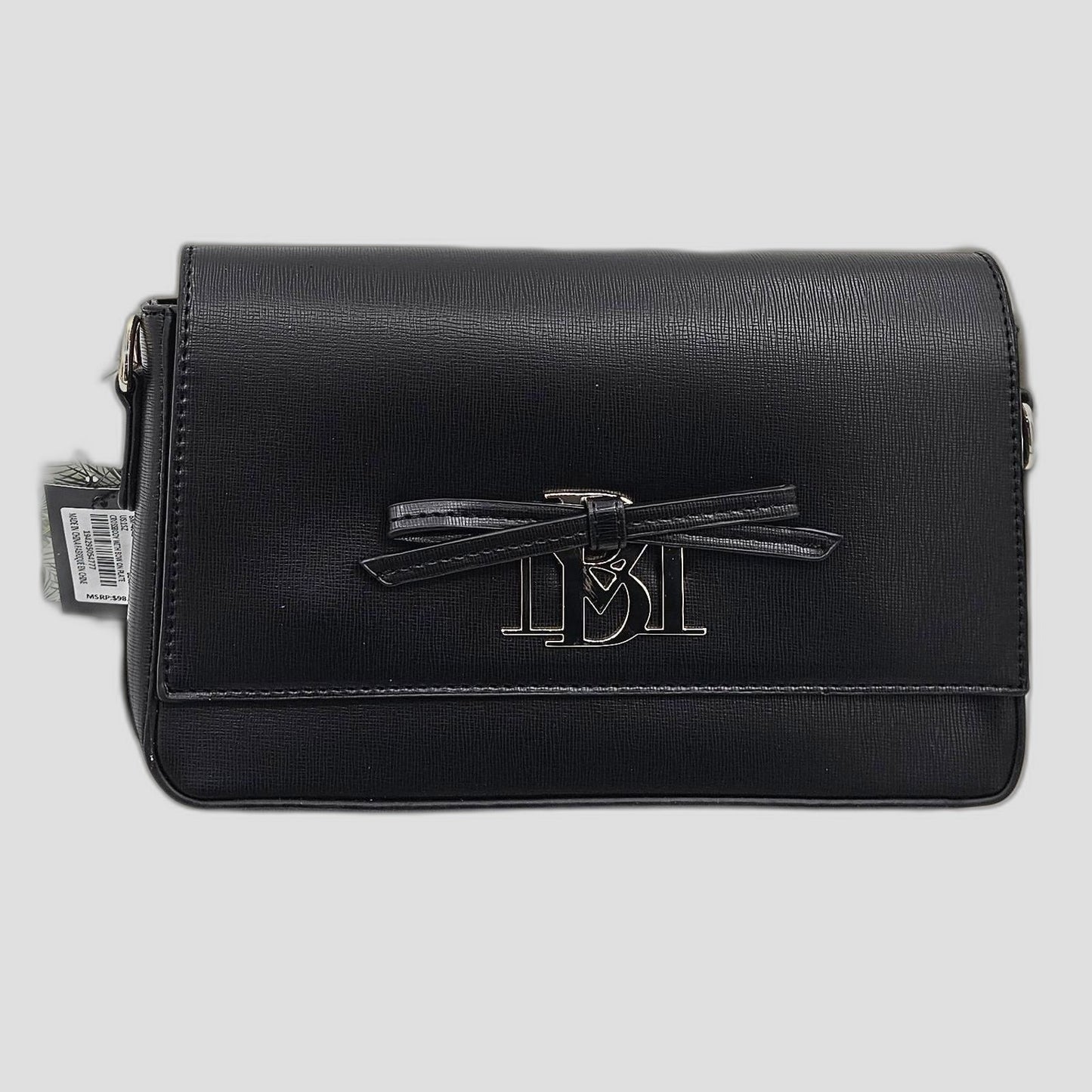 Sleek Crossbody Bag with Bow Accent
