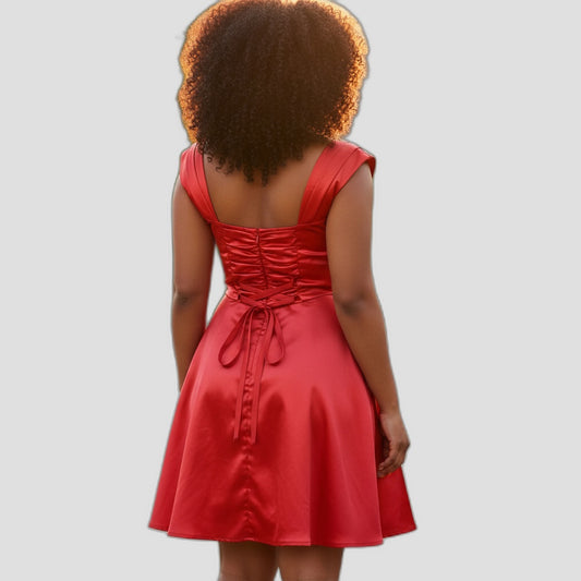 Sizzling Siren Satin Dress: Turn Heads and Hearts!
