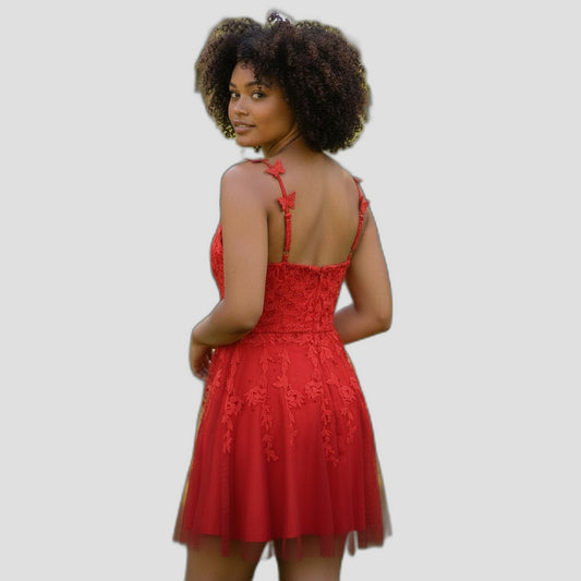 Flirty Fiesta Floral Lace Mini Dress