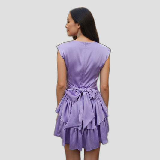 Chic Lavender Tiered Mini Dress - Perfect for Spring & Summer