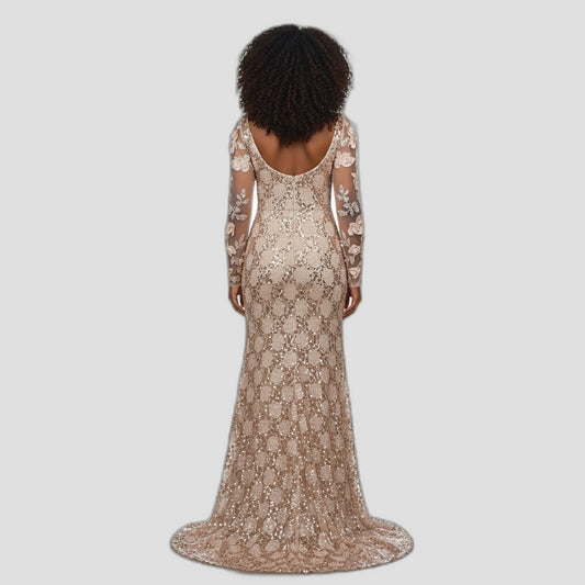Glimmering Gold Goddess Gown - Shine On and Stand Out!