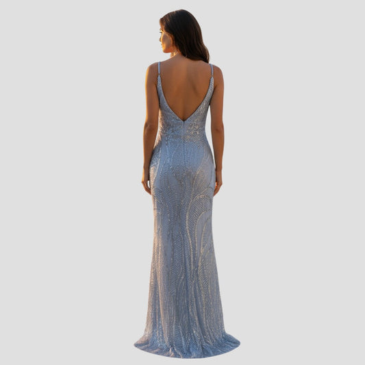 Ocean Breeze Glam Gown: Make Waves This Season!