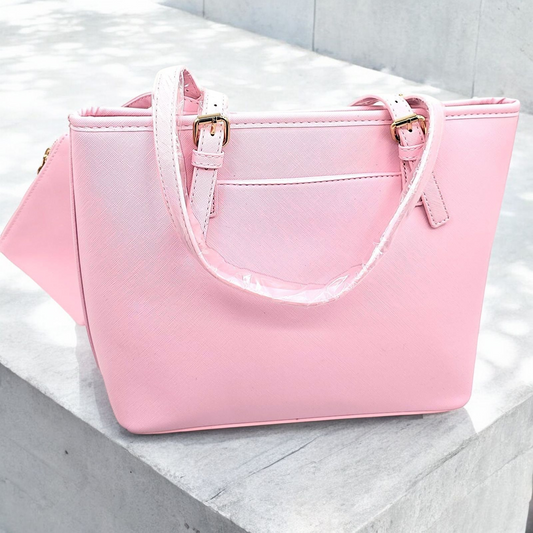 Chic Valentino Gianni Tote Bag with Matching Pouch - Carry Your Essentials,