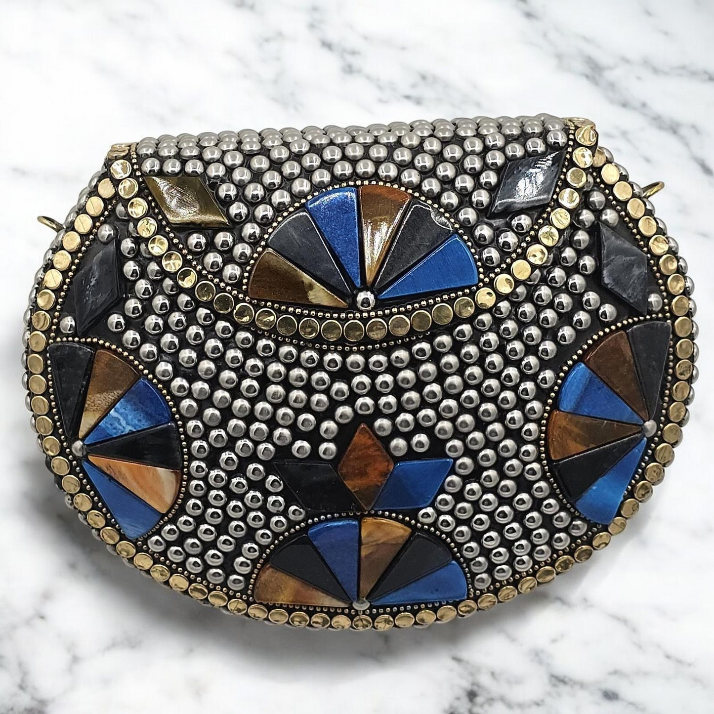 Funky Geometric Studded Clutch - Sparkle Like You Mean It!