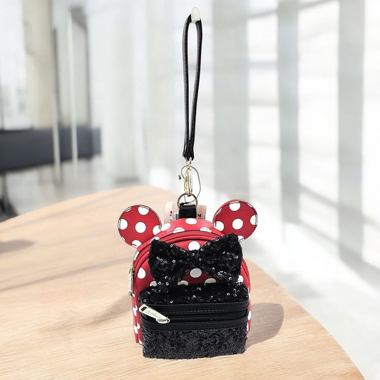 Disney Parks Minnie Mouse Polka Dot Mini Backpack Wristlet