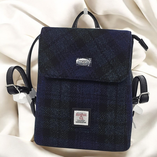 Glen Appin of Scotland Harris Tweed Backpack - Classy Plaid Edition