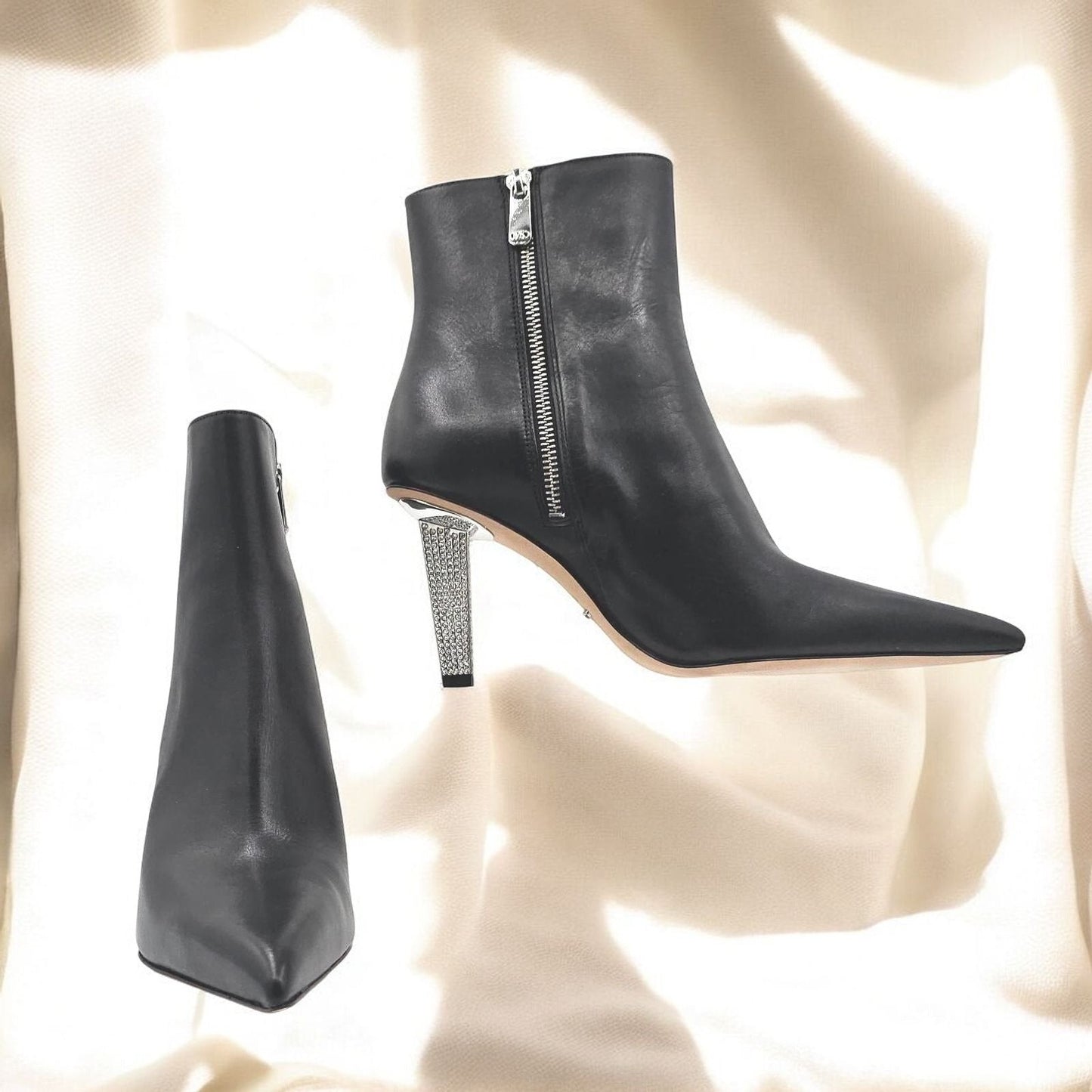 Halle Embellished Leather Ankle Boot
