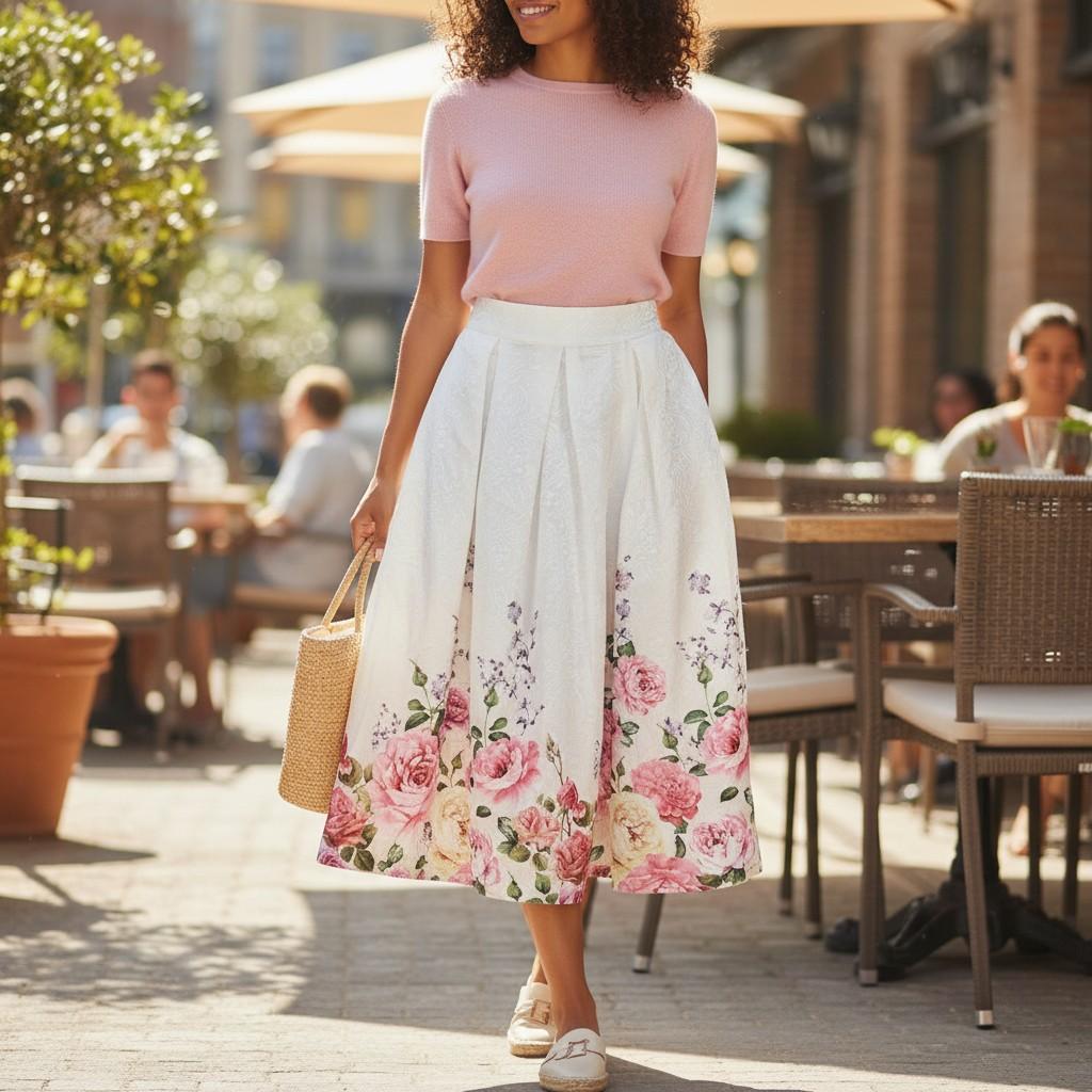 Vintage Floral Pleated Skirt - Bloom Like You Mean It