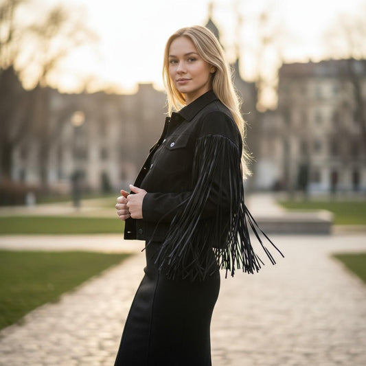 Fringe-tastic Suede Jacket - Yeehaw Your Outerwear!