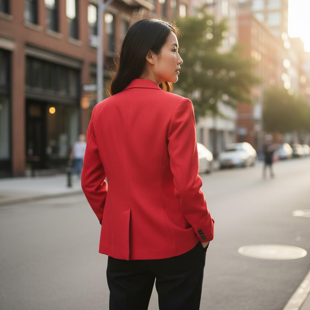 Women's Blazer-Blush Tailored Jacket