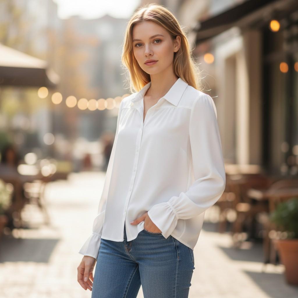 Timeless Women's Blouse - Elegance in Every Button