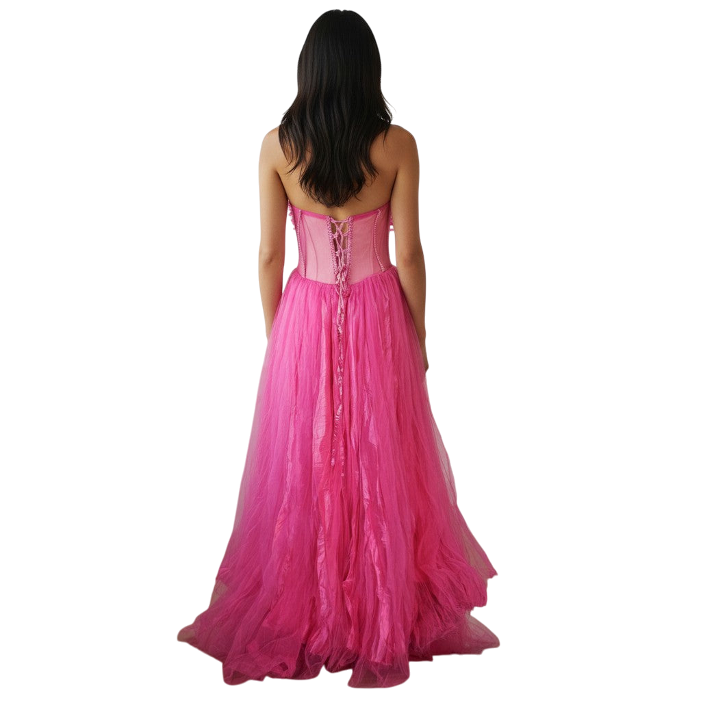 Bubblegum Bliss Evening Gown: Flutter into Fabulousness!
