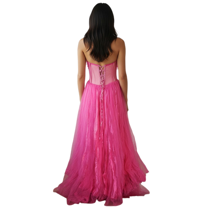 Bubblegum Bliss Evening Gown: Flutter into Fabulousness!