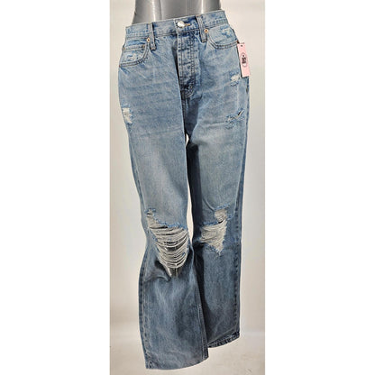 Vintage Vibes Distressed Relaxed Fit Women's Jeans