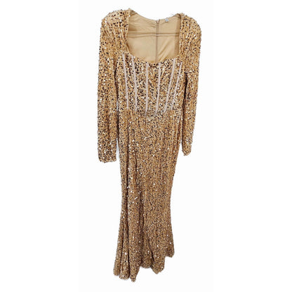 Sequin Long Sleeve Maxi Dress - Sparkle Like You Mean It!