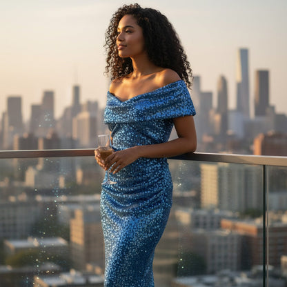 Dazzling Sequin Evening Dress - Shine Bright Like a Disco Ball