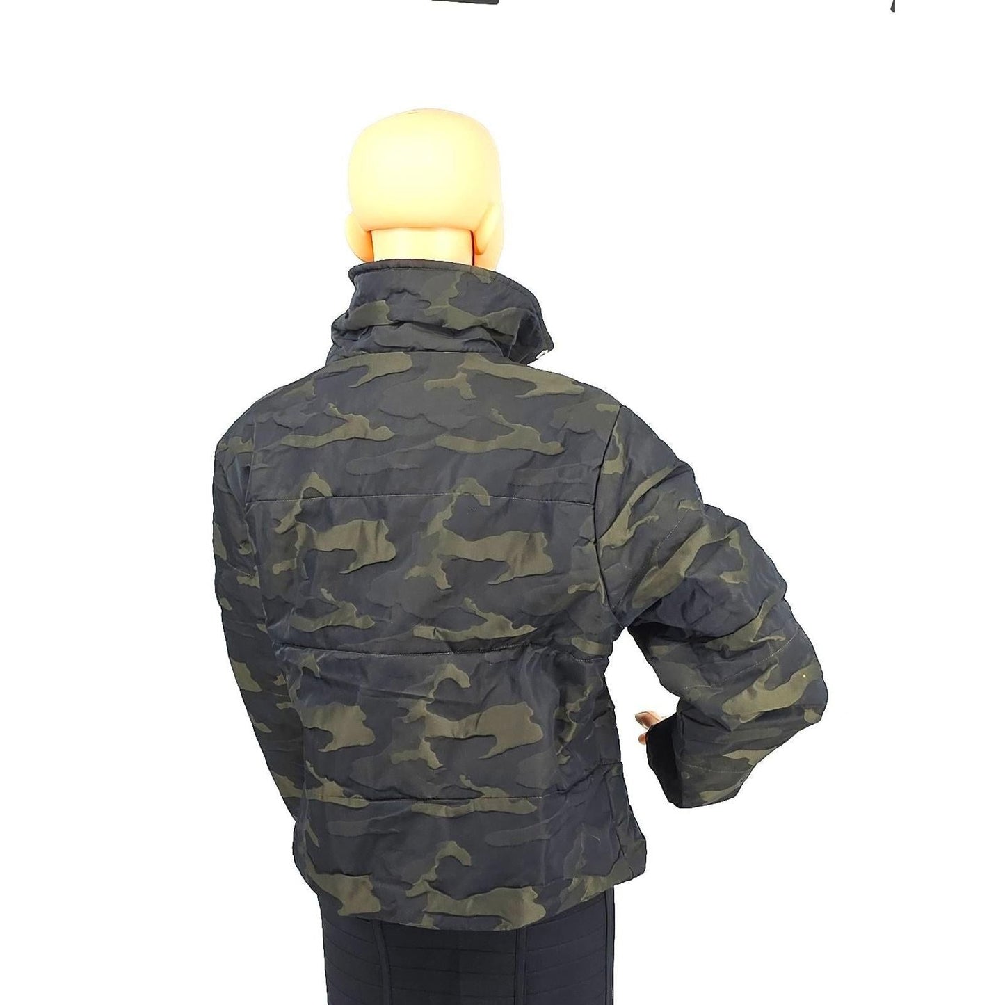 Moto Puffer Jacket Camouflage - Zip Up & Stand Out!