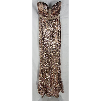 Sparkle Like You Mean It: Sequin Strapless Evening Gown