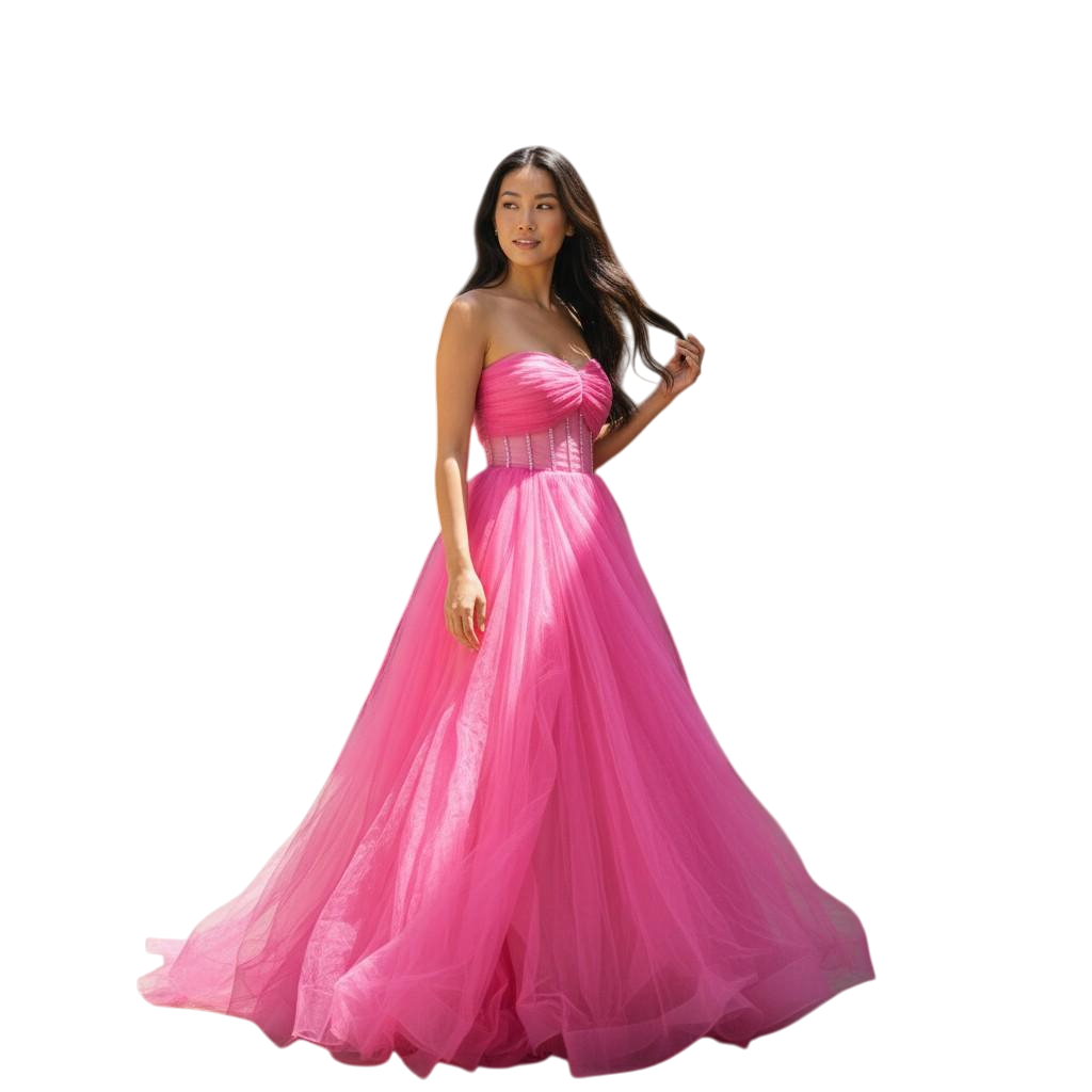 Bubblegum Bliss Evening Gown: Flutter into Fabulousness!