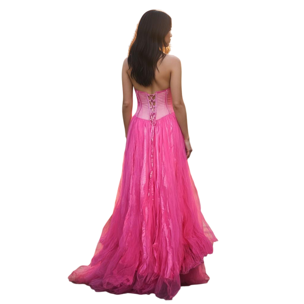 Bubblegum Bliss Evening Gown: Flutter into Fabulousness!