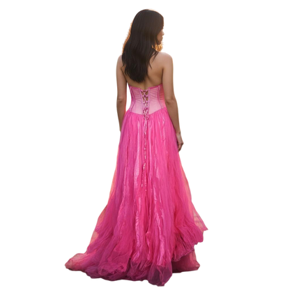 Bubblegum Bliss Evening Gown: Flutter into Fabulousness!