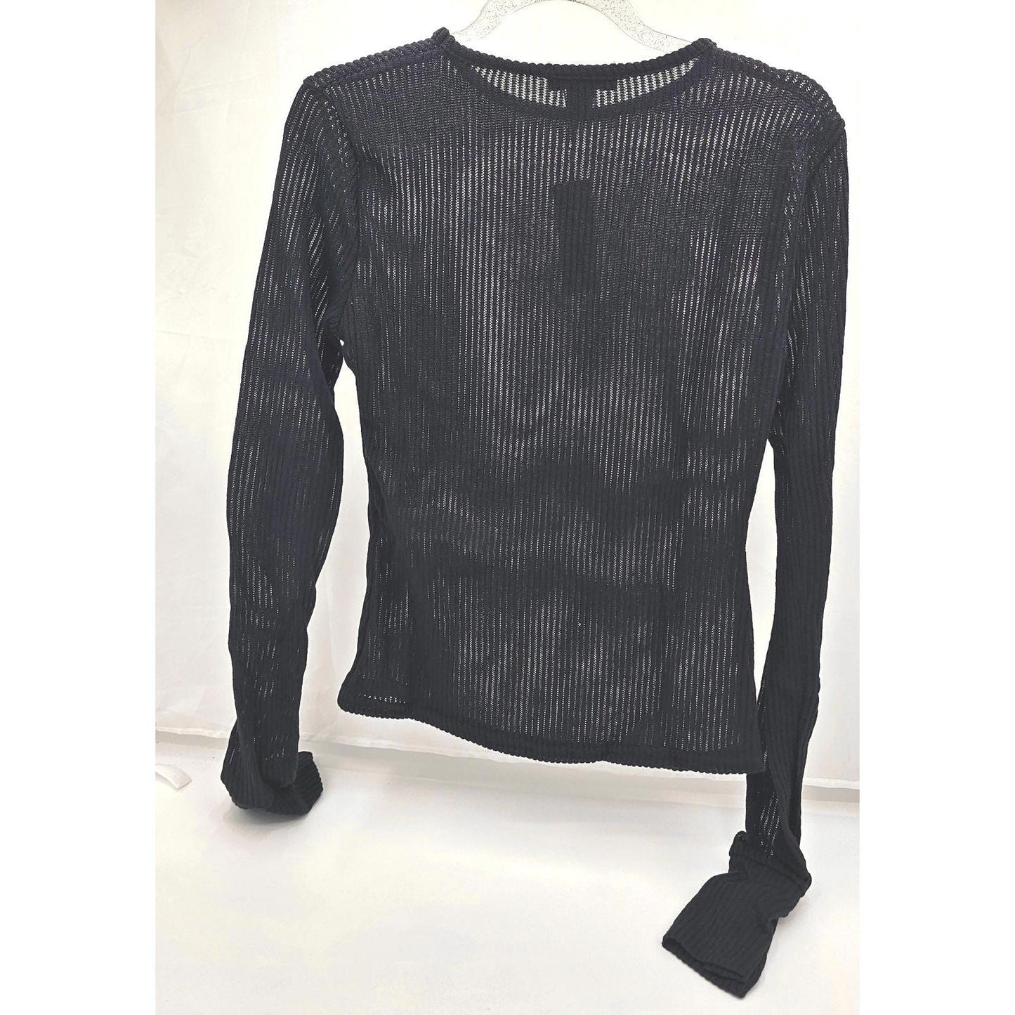 Sassy Sheer Ribbed Long Sleeve Top [MASTER]