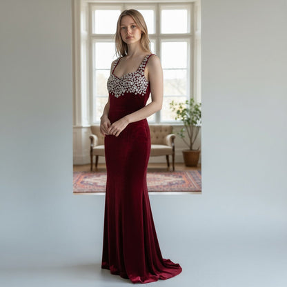 Velvet Vixen: The Berry Divine Evening Gown