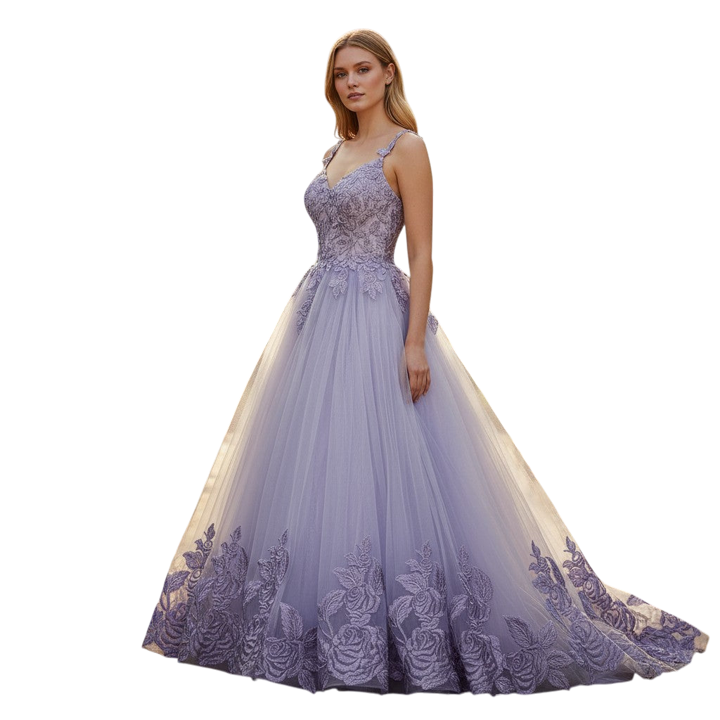 Lavender Dreamscape Ball Gown: Dance Like No One's Watching!