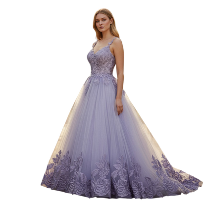 Lavender Dreamscape Ball Gown: Dance Like No One's Watching!