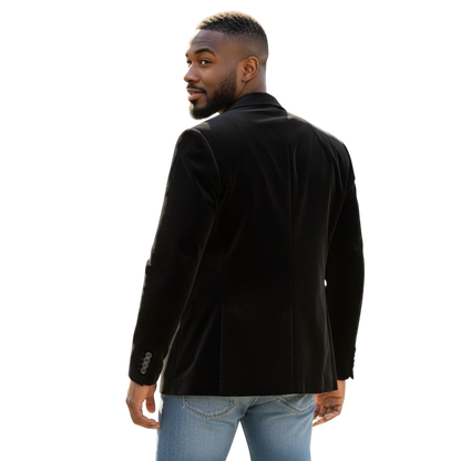 Velvet Victory: The Double Button Chic Blazer