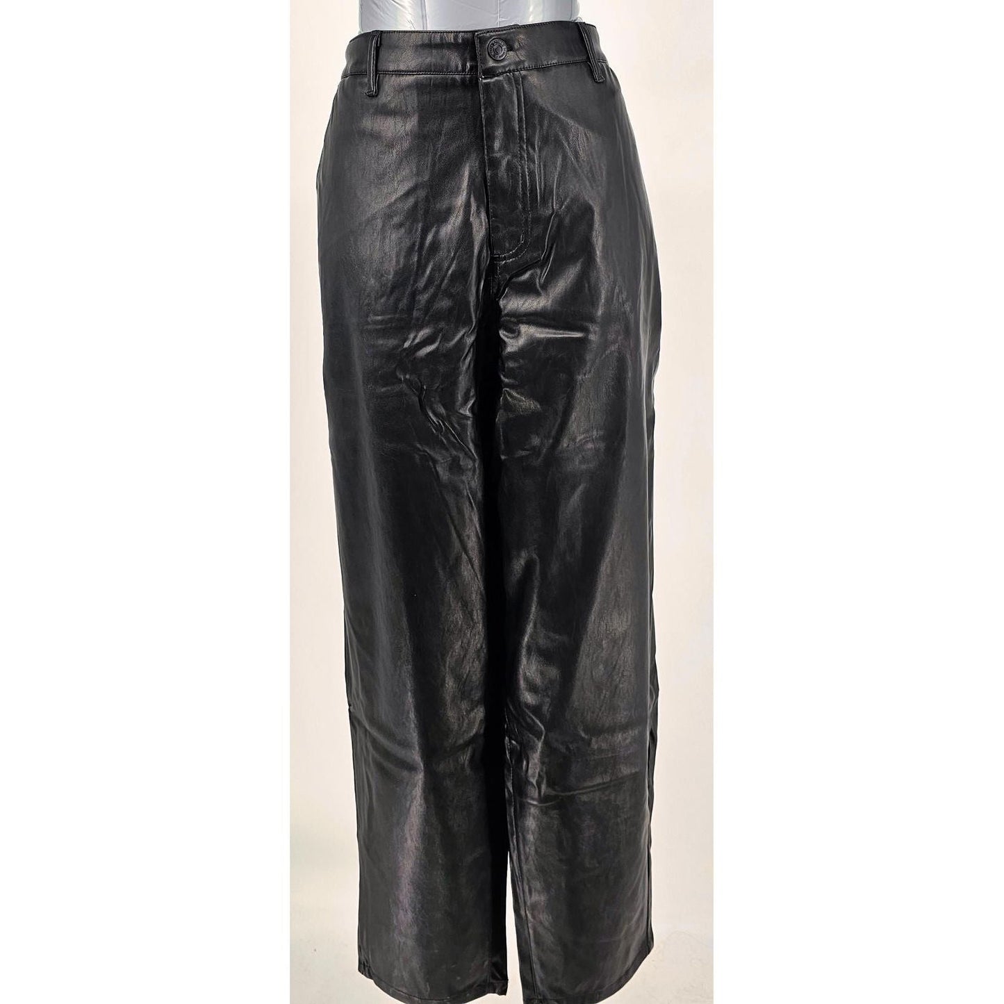 Sleek Women's Faux Leather Pants - Channel Your Inner Rockstar