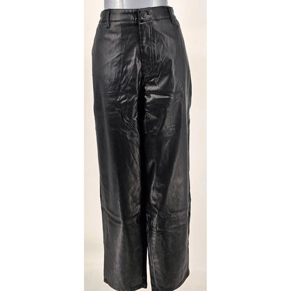 Sleek Women's Faux Leather Pants - Channel Your Inner Rockstar