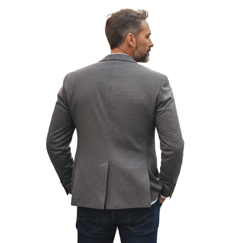 Back-Buttoned Charisma Blazer: Style Meets Secret Agent Vibes