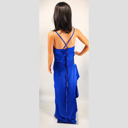 Sassy Evening Gown with Ruffled Slit