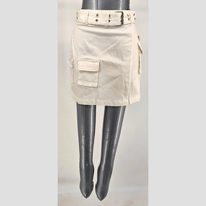Denim Cargo Skirt w Utility Meets Style!