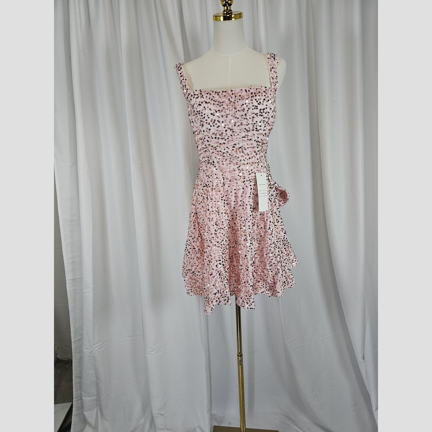 Bubbling Blush Bow-Tie Delight Dress