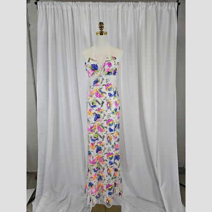 Floral Fiesta Maxi Dress: Unleash Your Inner Flower Power! Pre-Loved