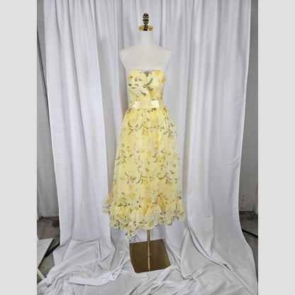 Sunshine Serenade Floral Midi Dress